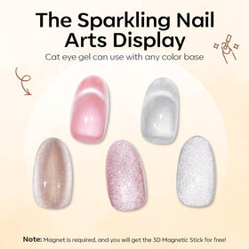 Vernis à ongles gel Cat Eye modelones avec brosse applicatrice