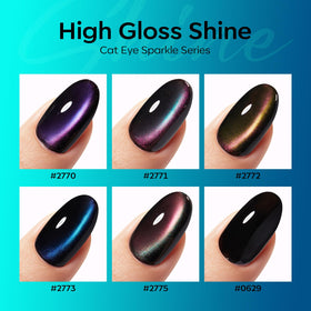 Vernis à ongles gel Cat Eye modelones avec finition brillante