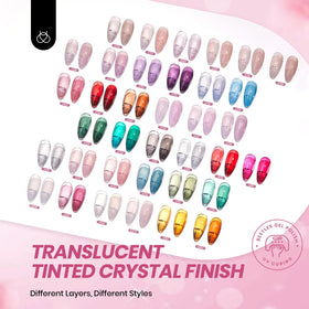 Vernis à ongles gel de couleur rose jelly avec accessoires