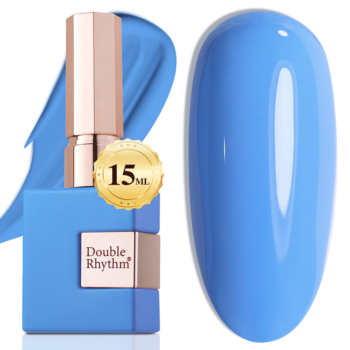 Vernis à Ongles Gel Double Rhythm 15ML Bleu-A1336 vue de face