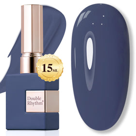 Vernis à ongles gel Double Rhythm 15ML couleur bleu gris vue de face