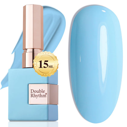 Vernis à ongles gel Double Rhythm 15ML couleur claire bleu A1113 vue de face