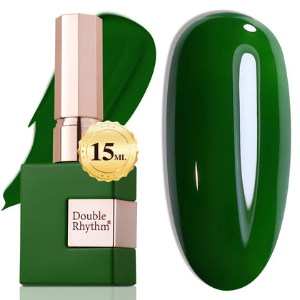 Vernis à ongles gel Double Rhythm 15ML vert foncé, vue avant