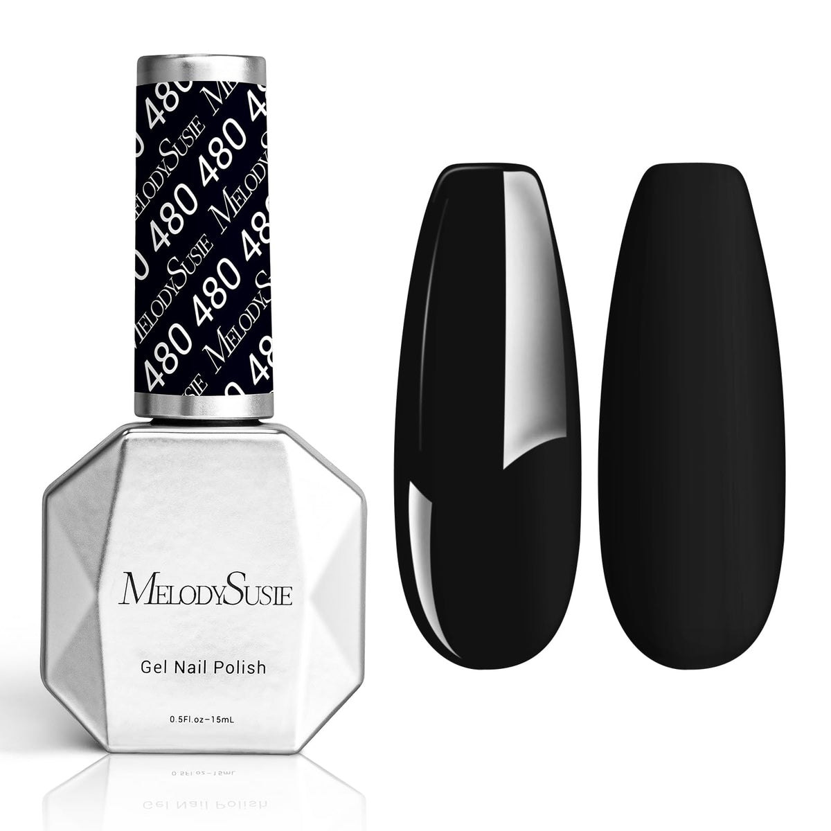 Vernis à ongles gel épais MelodySusie 15ML couleur noir abyss