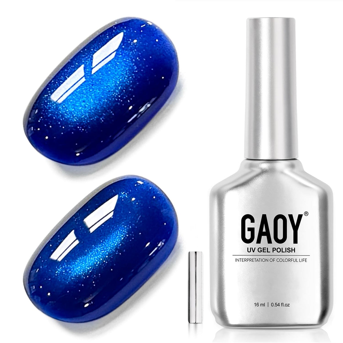 Vernis à ongles gel GAOY 16ml bleu Cat Eye
