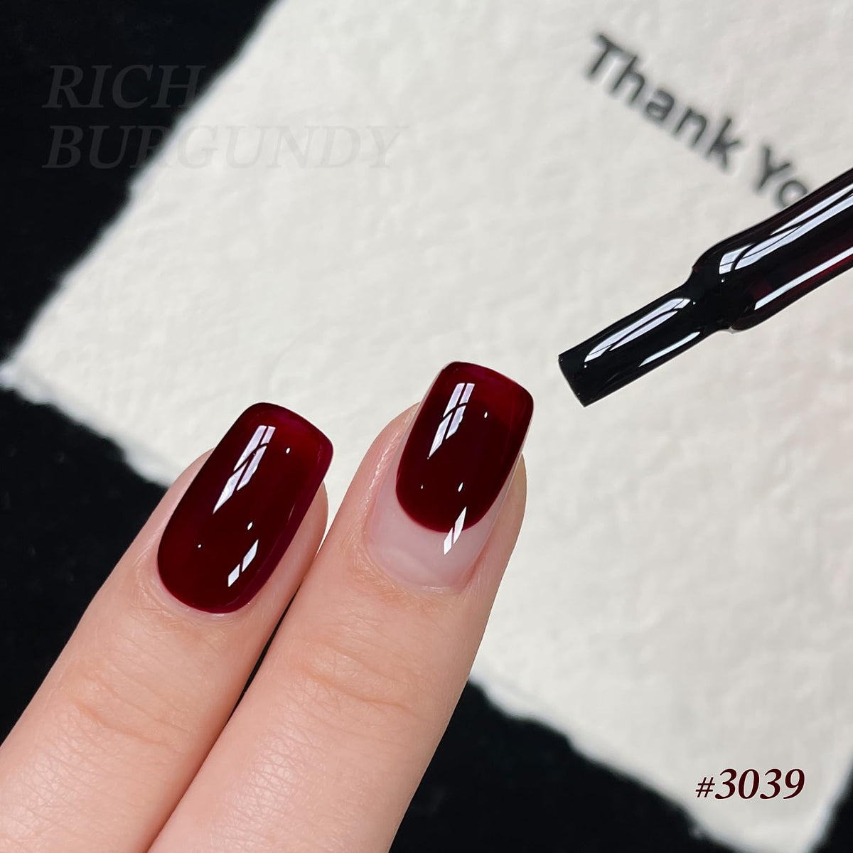 Vernis à ongles gel GAOY avec finition brillante après séchage