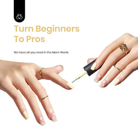 Vernis à ongles gel jaune beetles avec accessoires