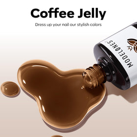 Vernis à ongles gel Jelly Brown Tea avec une finition brillante