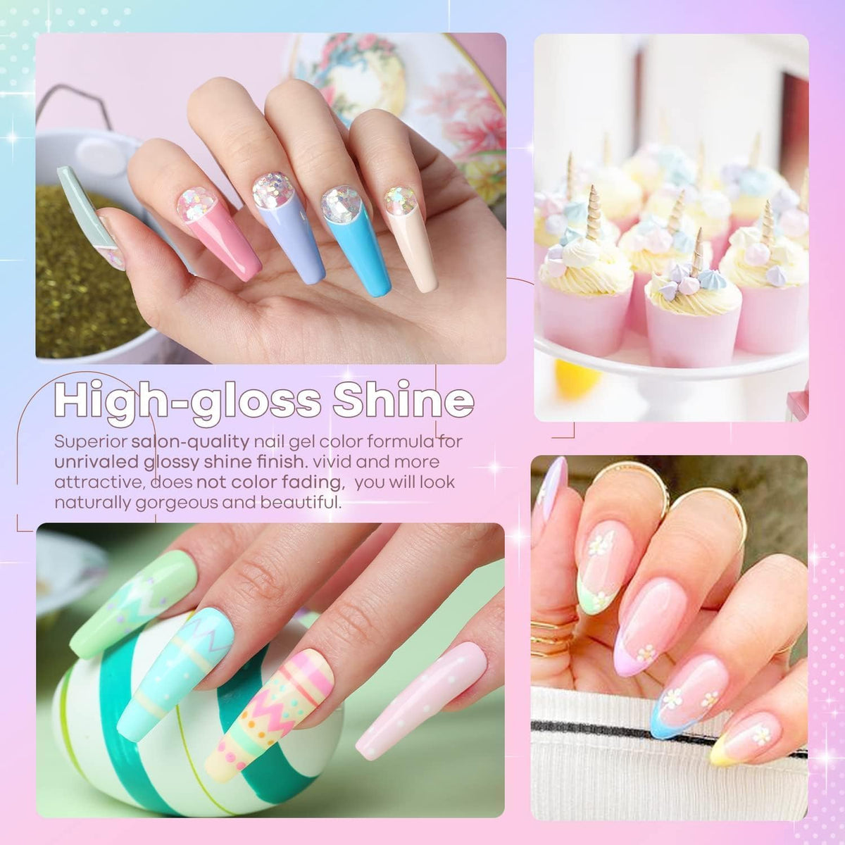 Vernis à ongles gel lavande modelones bouteille avec pinceau d'application