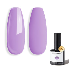 Vernis à ongles gel lavande modelones bouteille de 15 ml vue de face