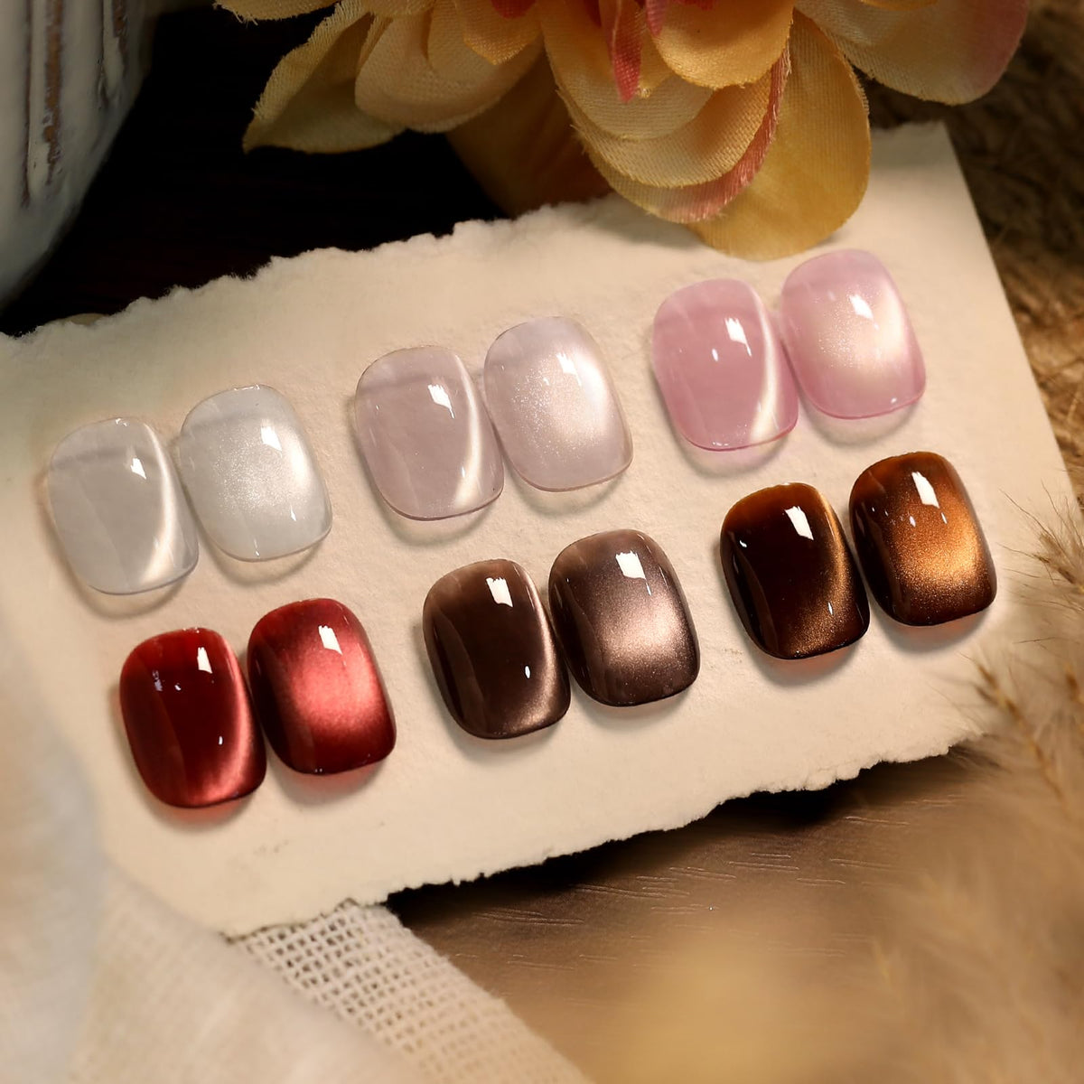 Vernis à ongles gel magnétique Cat 6 couleurs avec packaging