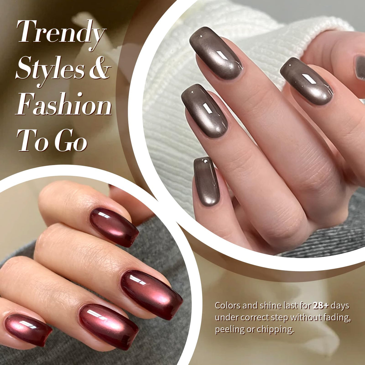 Vernis à ongles gel magnétique Cat couleur rouge