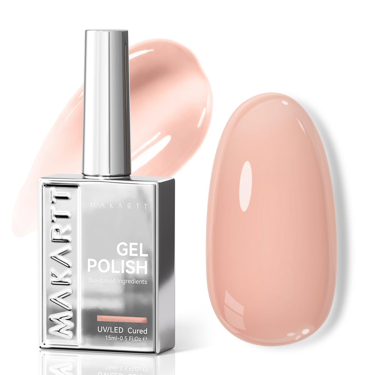 Vernis à ongles gel Makartt Jelly Bright Nude 15ML flacon avant