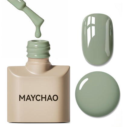 Vernis à ongles gel MAYCHAO 15ml couleur vert émeraude en flacon