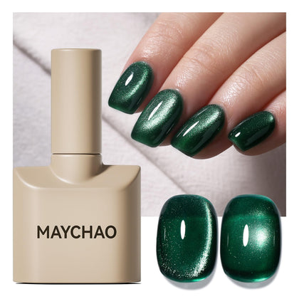 Vernis à Ongles Gel MAYCHAO 15ML couleur verte holographique