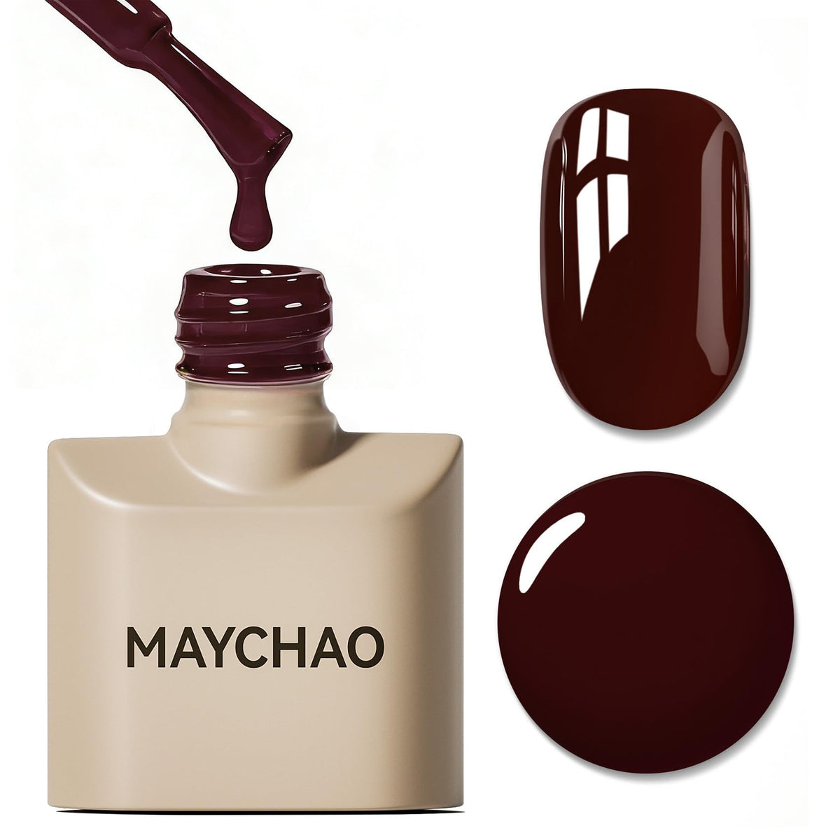 Vernis à ongles gel MAYCHAO 15ml rouge cerise profondeur