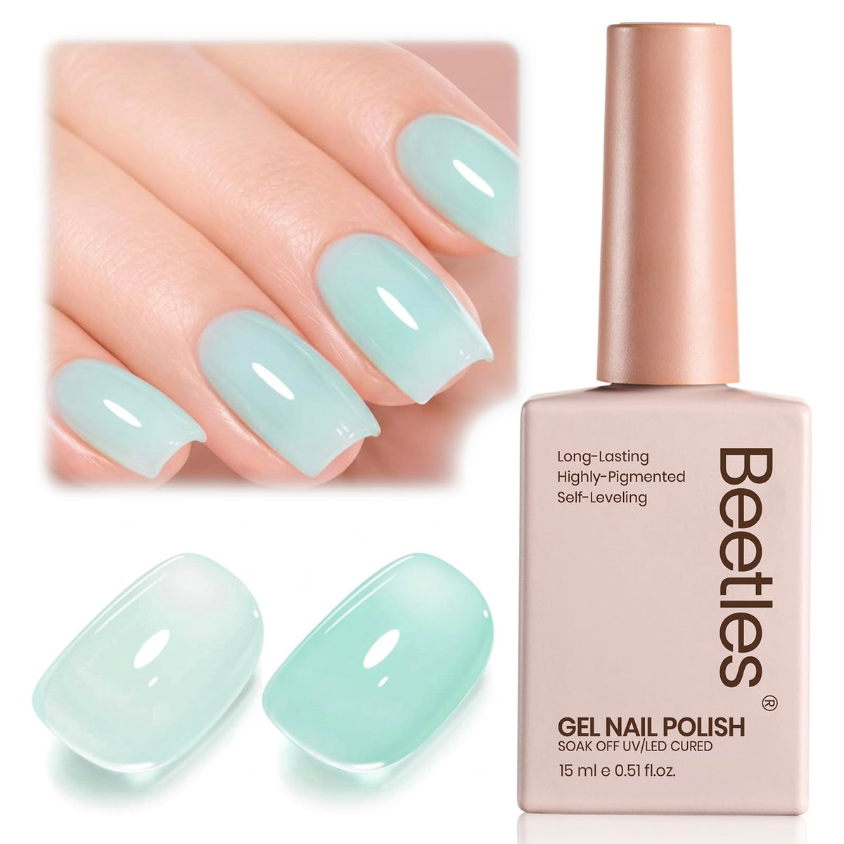 Vernis à ongles gel Mint Mambo 15ML de beetles, vue avant