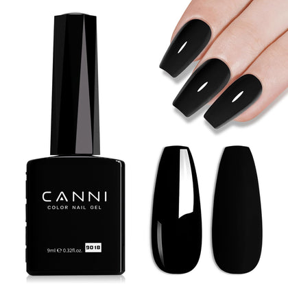 Vernis à ongles gel noir CANNI 9ml vue de face