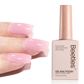 Vernis à ongles gel nude Beetles 15ml rose devant