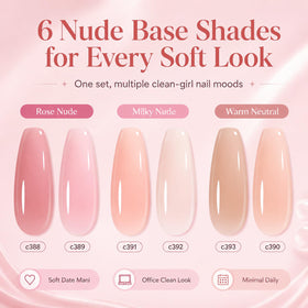 Vernis à ongles gel nude Beetles couleur c390 en flacon
