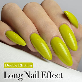 Vernis à ongles gel Olive Green avec application sur ongle
