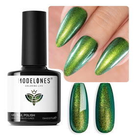Vernis à ongles gel pailleté vert pastel modelones 15ml