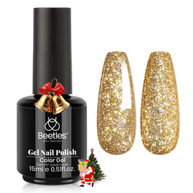 Vernis à ongles gel paillettes or beetles 15ML vue avant
