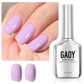 Vernis à ongles gel pastel GAOY 16ml violet clair vue de face