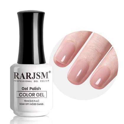 Vernis à Ongles Gel RARJSM Nude Rose Sale 15ml vue de face