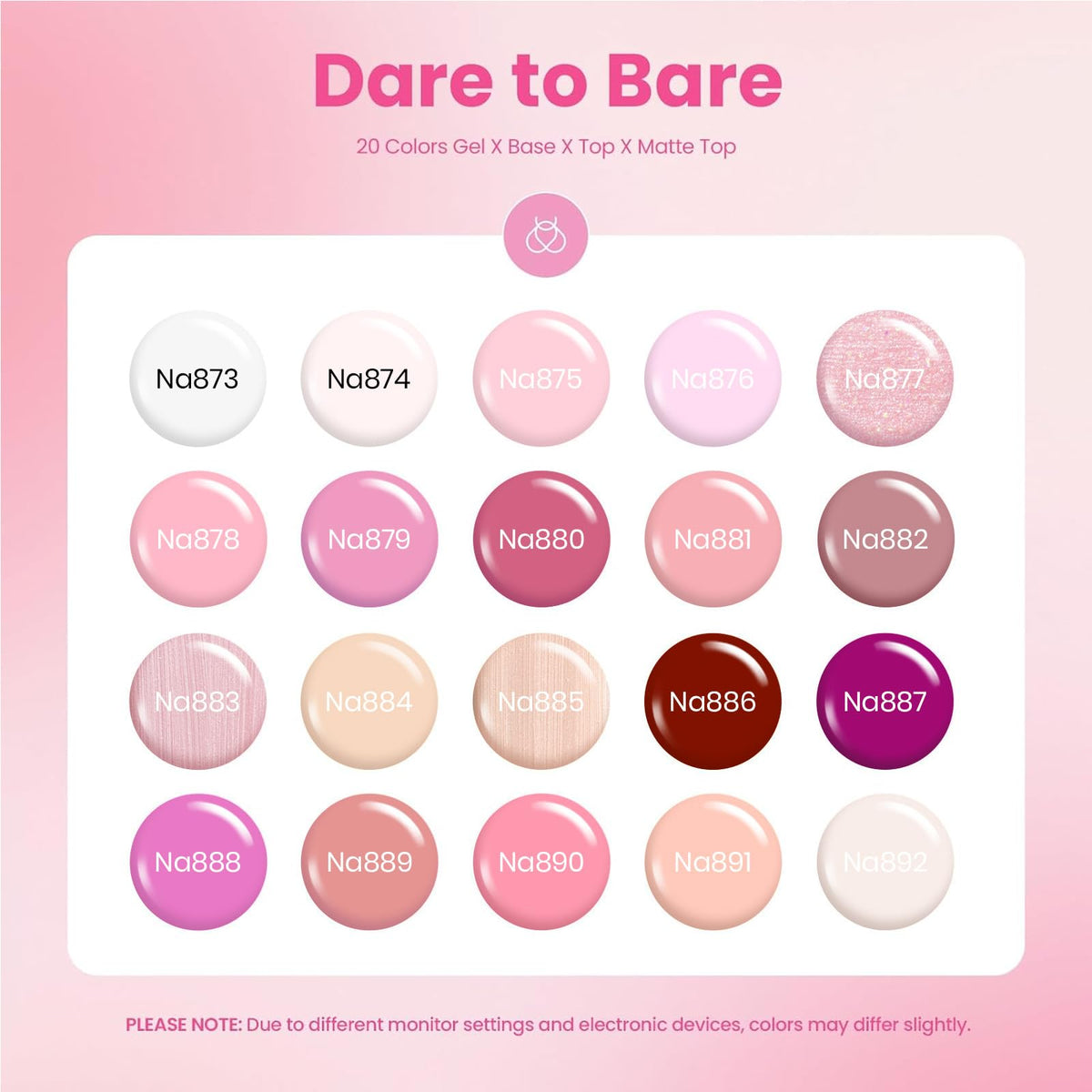 Vernis à ongles gel rose beetles avec gamme de couleurs