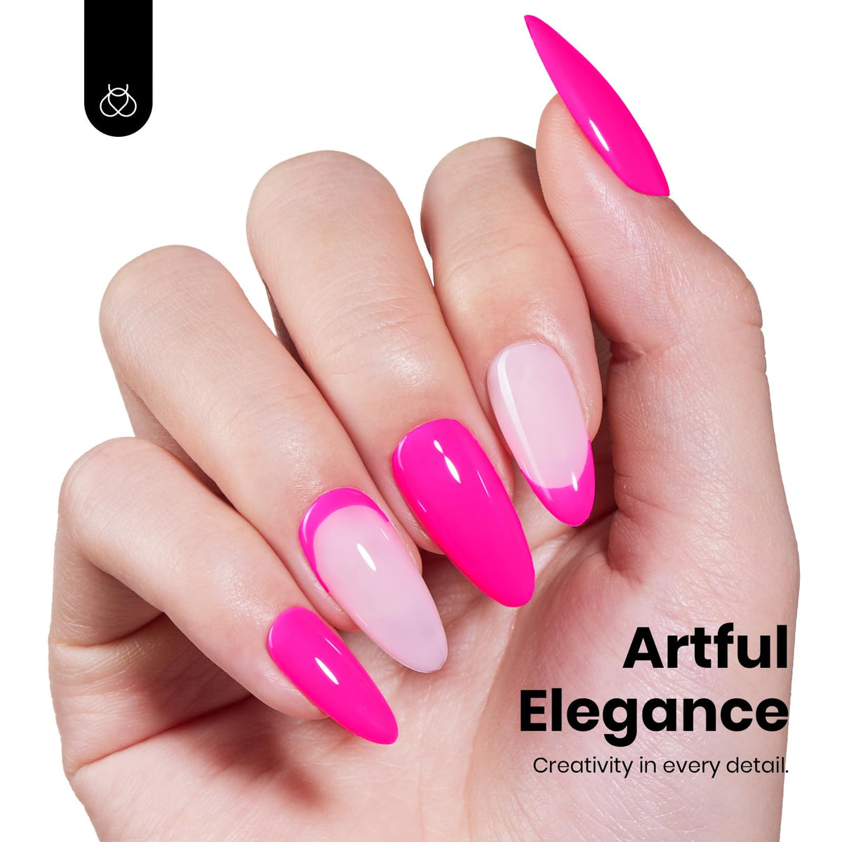 Vernis à ongles gel rose fluo beetles sous lampe UV