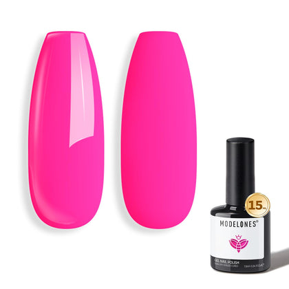 Vernis à ongles gel rose fuchsia modelones 15ML vue avant