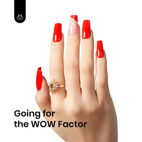 Vernis à ongles gel rouge beetles avec accessoires de manucure