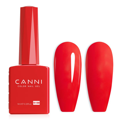 Vernis à ongles gel rouge CANNI bouteille vue de face