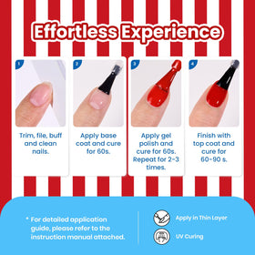 Vernis à ongles gel Sunburn Red dans un joli emballage cadeau