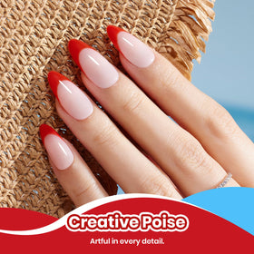 Vernis à ongles gel Sunburn Red de beetles, vue de dos