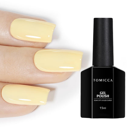 Vernis à ongles gel TOMICCA jaune 15ml avant application