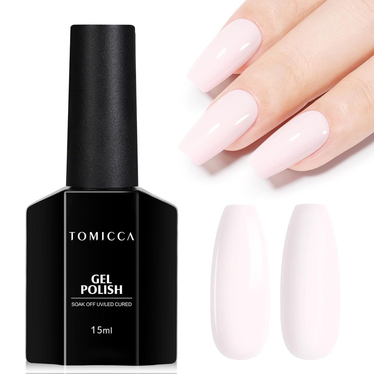 Vernis à Ongles Gel TOMICCA rose 15ml vue de face