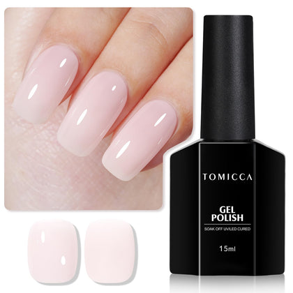 Vernis à ongles gel TOMICCA rose milky vue avant