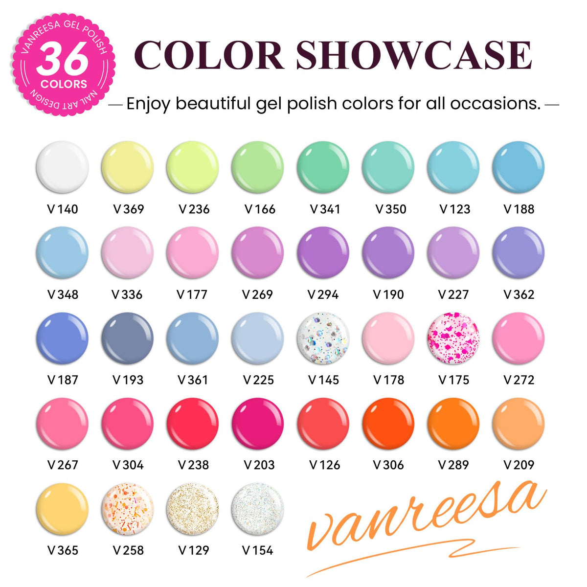 Vernis à ongles gel VANREESA en différentes couleurs