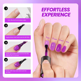 Vernis à ongles gel violet avec accessoires de manucure
