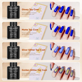 Vernis à ongles gel YALSYNY avec base et effets