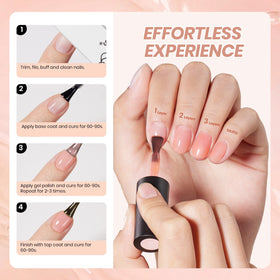 Vernis à ongles jelly gel avec différents effets de couches
