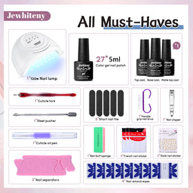 Vernis à ongles JEWHITENY dans une palette de 27 couleurs