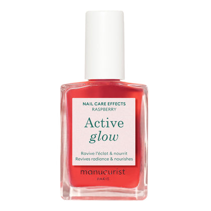 Vernis à ongles Manucurist Active Glow Framboise vue avant avec brillance