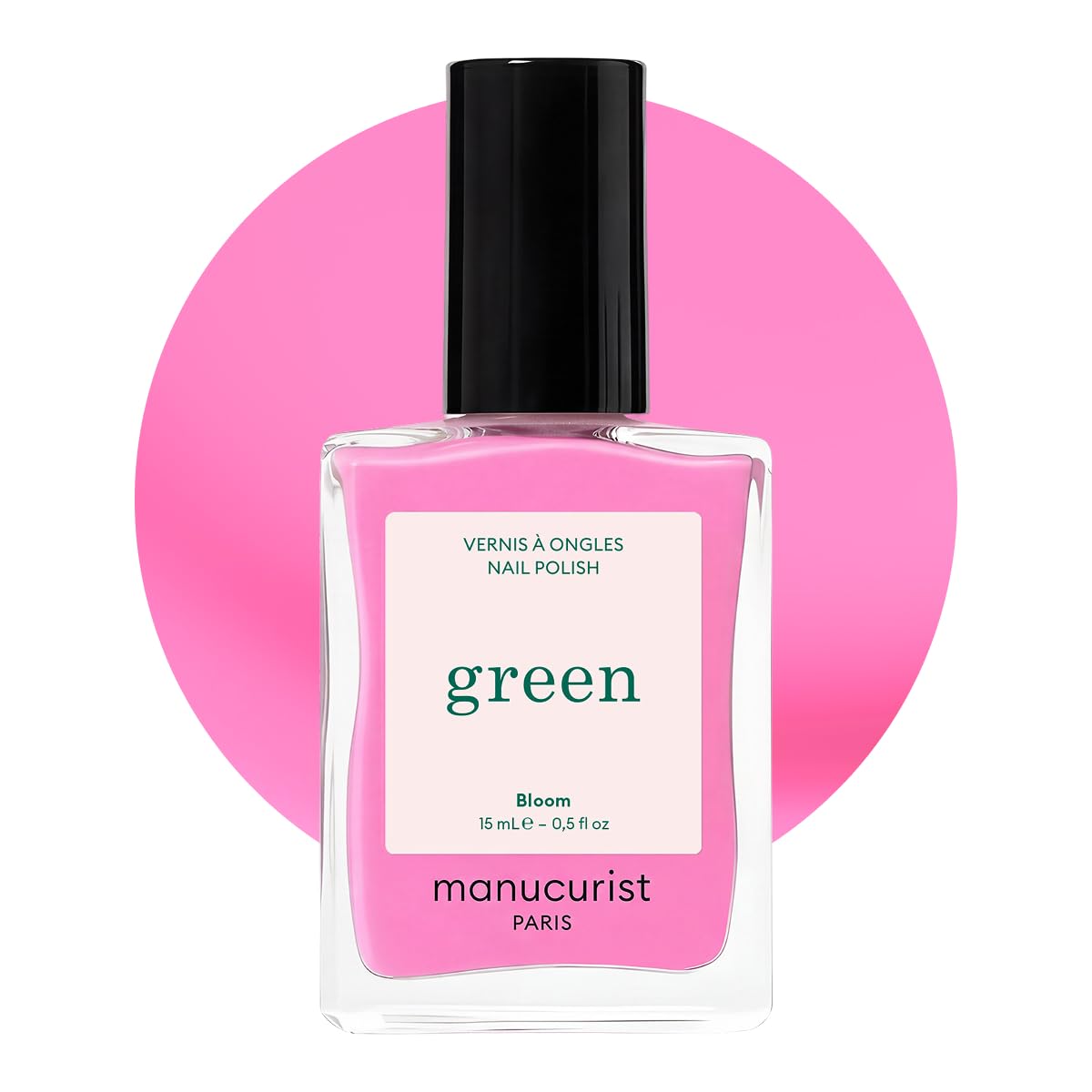Vernis à ongles Manucurist Bloom rose fluo vue de face