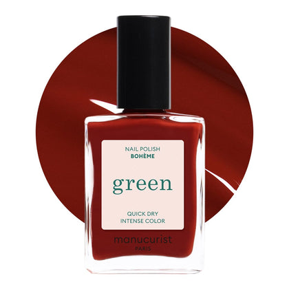 Vernis à ongles Manucurist Bohème rouge brun 14ml face