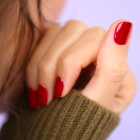 Vernis à ongles Manucurist Rouge Cerise avec étiquette