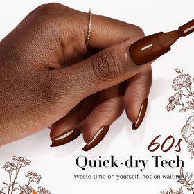 Vernis à ongles marron AZUREBEAUTY avec accessoires de manucure