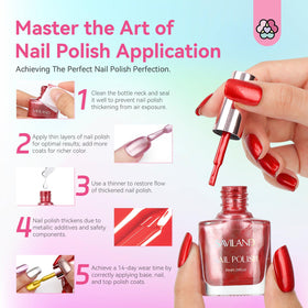 Vernis à ongles métalliques SAVILAND sur un fond élégant
